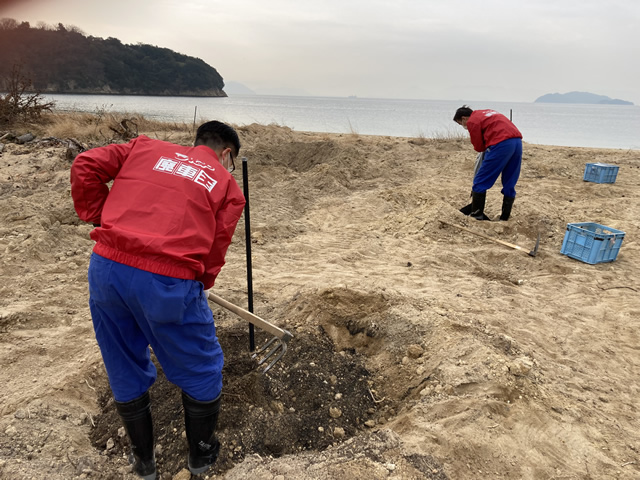 「柚の浜」元・荒廃地でのオリーブの植樹式12