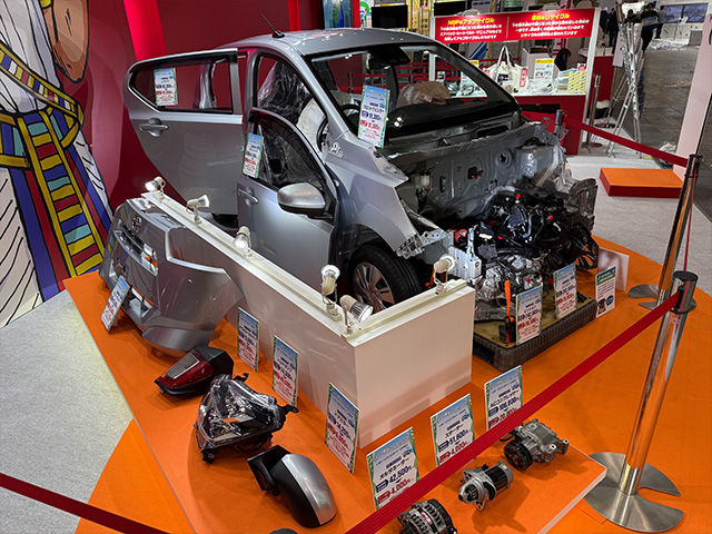 リユース部品の実物展示